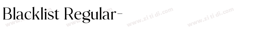 Blacklist Regular字体转换